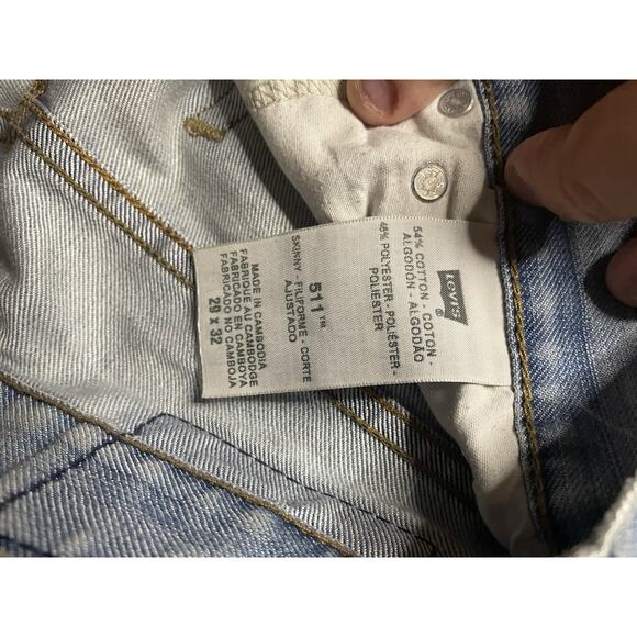 Men’s Levi 511 Skinny Fit Fader Jeans 29x32 - Picture 6 of 7